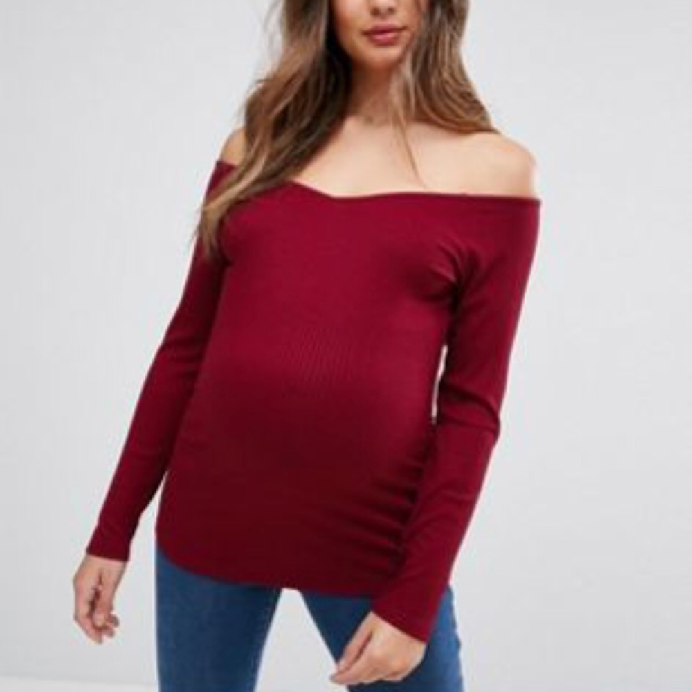 ASOS Maternity Off Shoulder Top
